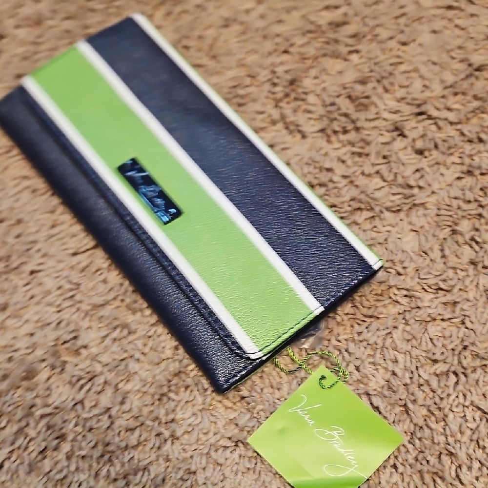 Vera Bradley Trifold Wallet In Lucky Stripe - Picture 8 of 10